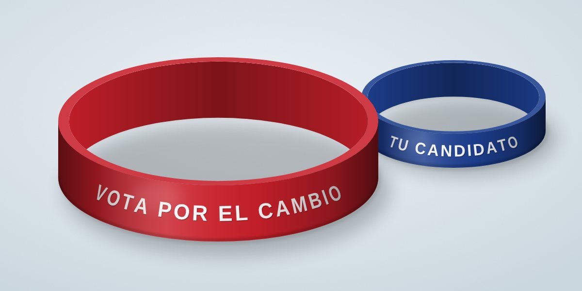 Pulseras para campañas políticas: manillas de silicona personalizadas